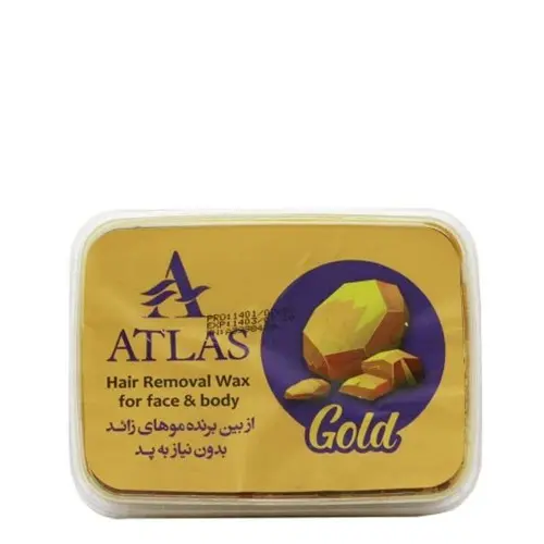 صمغ (موم) عربی اطلس با عصاره طلا حجم 500 گرم